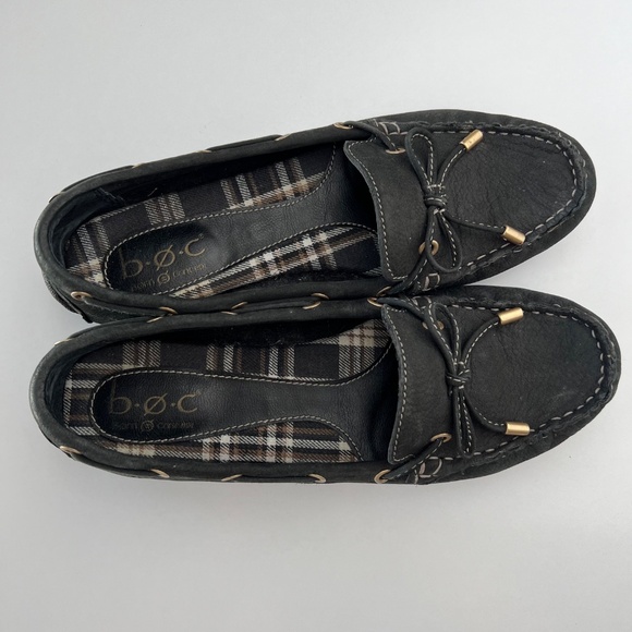 B.Ø.C Born Women's Black Leather Loafer size 7.5M - Picture 3 of 8